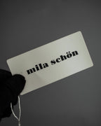 "Mila Schön" Horizontal minimalist metal fittings leather one-handle bag