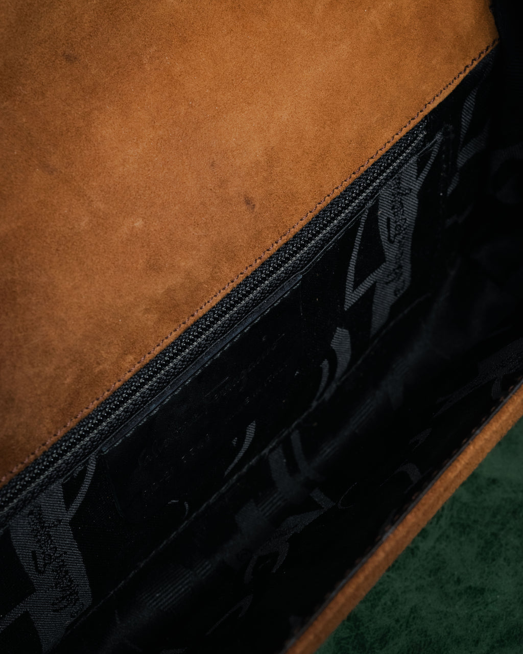 “Salvatore Ferragamo” 90’s-00’s Gancini suede shoulder bag