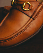 "GUCCI" 80's-90's Classic horsebit leather loafers