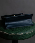 "Chloe" Trapezoid design embossed leather hand bag