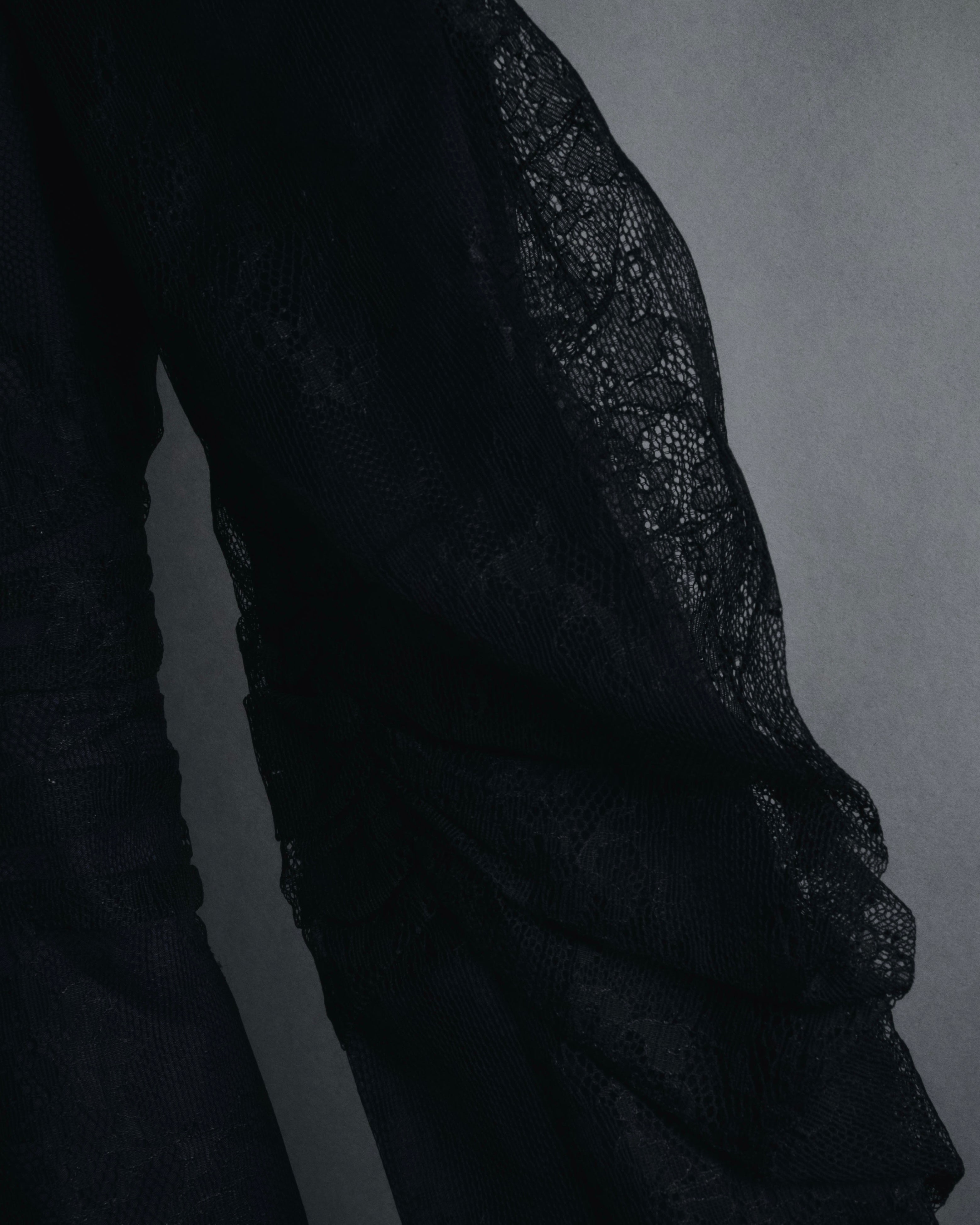 "ARMANI COLLEZIONI" Sheer lace layered tailored jacket