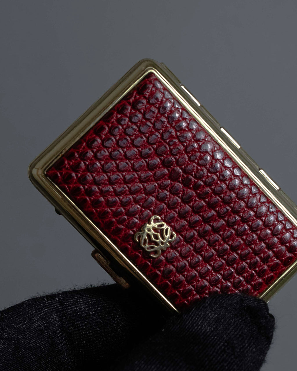 "LOEWE" Anagram logo design antique style accessory case