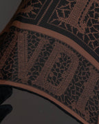 "FENDI" Logo engraved lace motif scarf