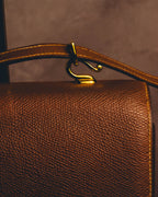 -SPECIAL- "Hermès" 80's Structured leather shoulder bag