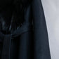 "DIANE VON FURSTENBERG" Fur docking design belted long coat