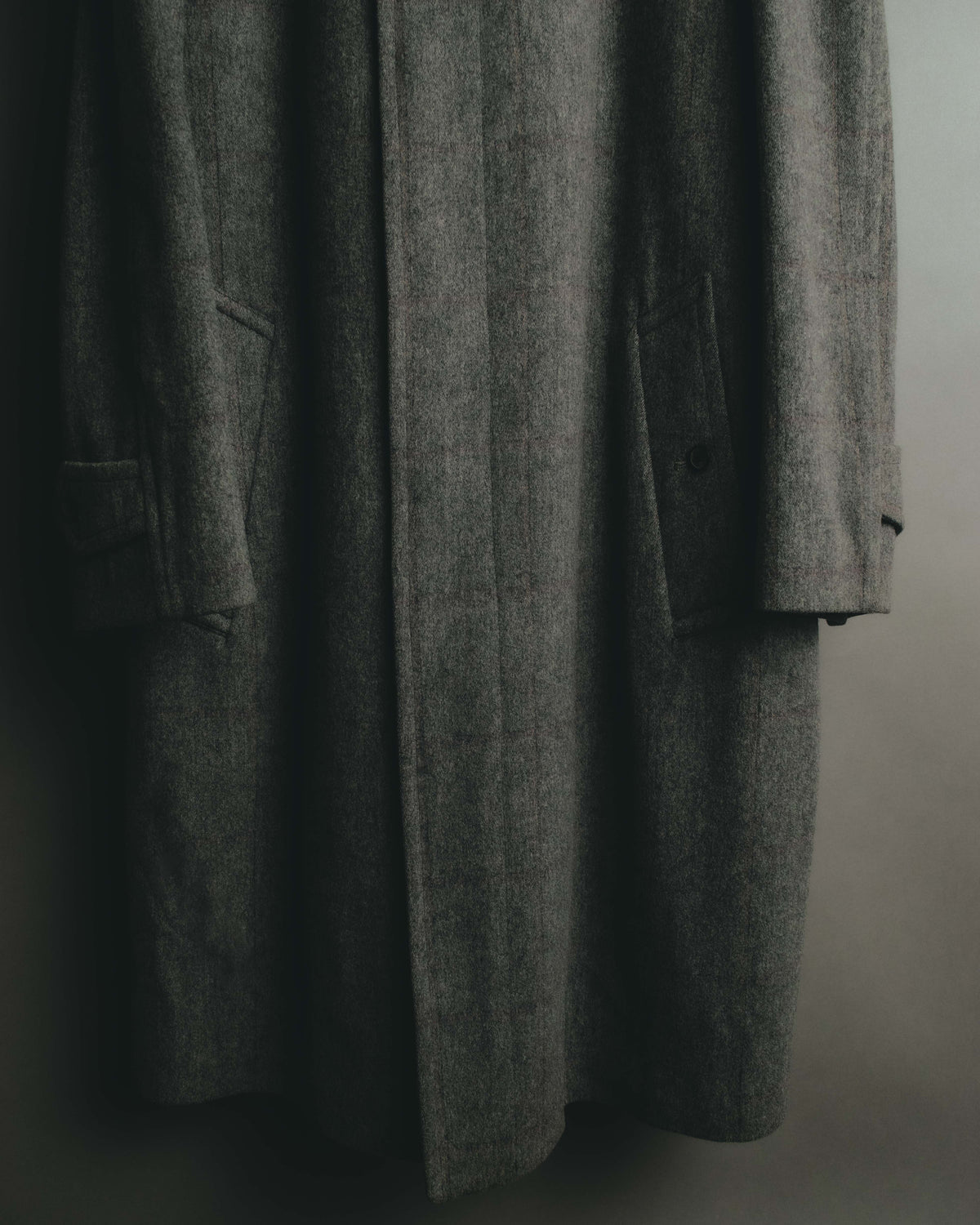 “Burberrys” 80’s Bedford wool balmacaan coat