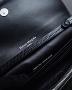 "MAISON MARGIELA" Check pattern gradient design chain shoulder leather wallet bag