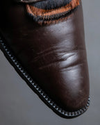 "Pinky&Dianne" Animal fur pattern lace-up heel shoes