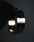 "LOEWE" 10’s Bicolor geometric open-cuff bangle