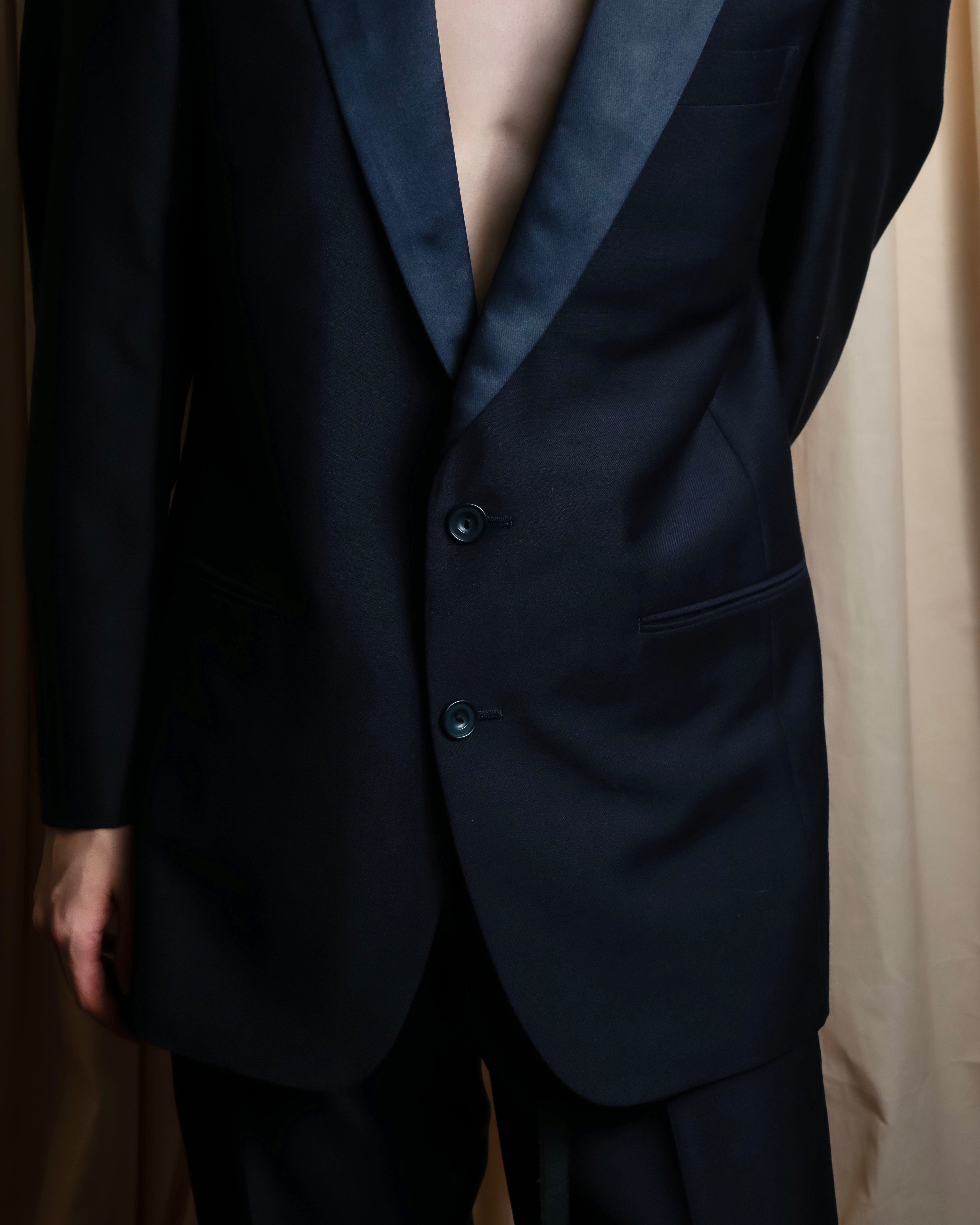 "CHRISTIAN DIOR MONSIEUR" Satin switching design tuxedo dress set up