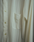 -MOOD Vintage Collections- 70’s-80’s Sheer stripe long point collar shirt