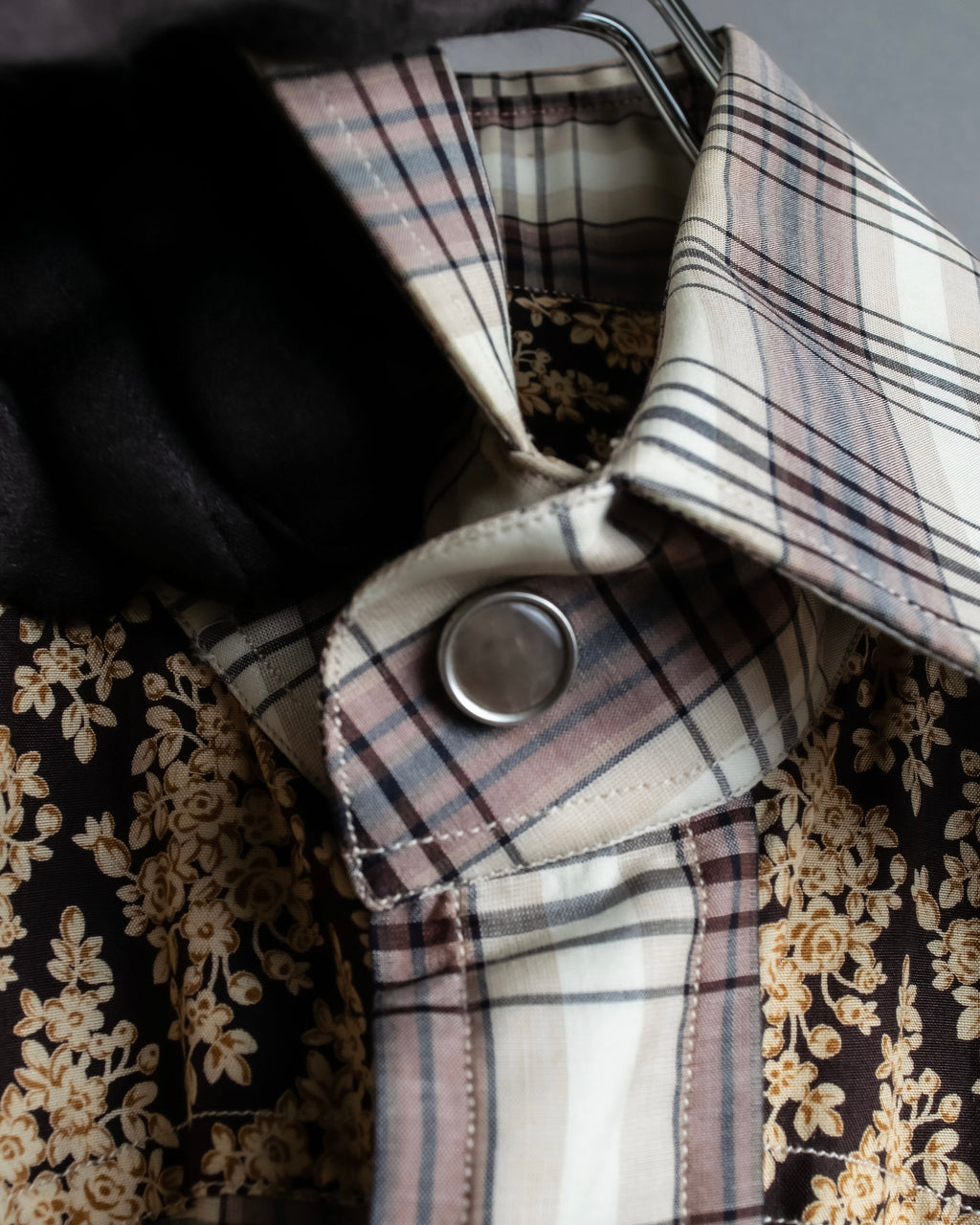 "GUCCI" Floral and checkered western shirt