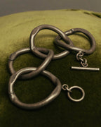 -SPECIAL- “Jean Paul Gaultier” 90’s-00’s sculptural gunmetal loop bracelet