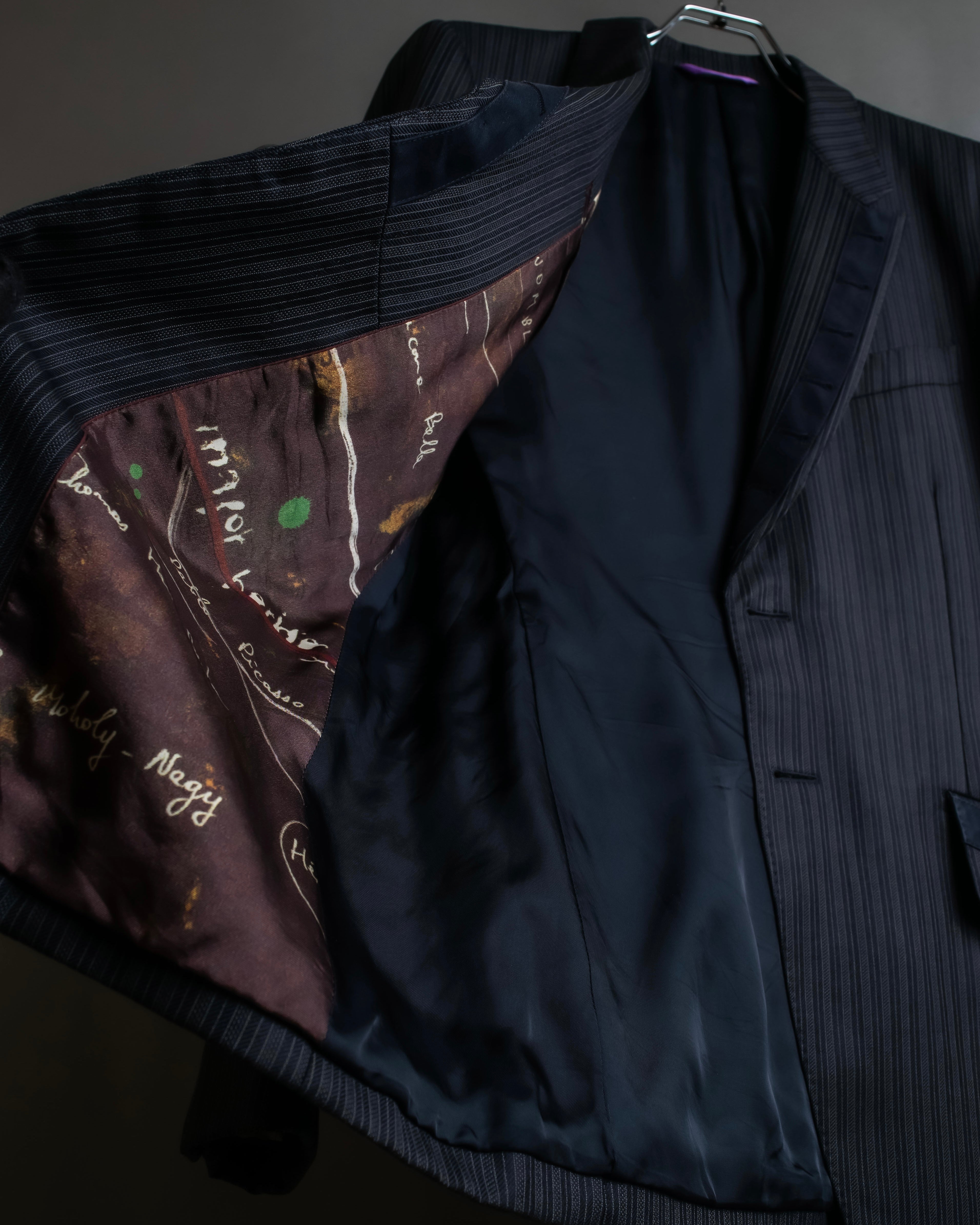 "PAUL SMITH" Satin-switched striped tailored jacket