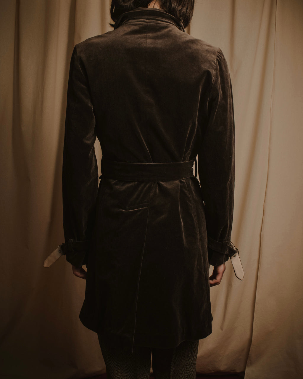 -SPECIAL- "JIL SANDER"
90’s-00’s Architectural cotton velvet belted coat
