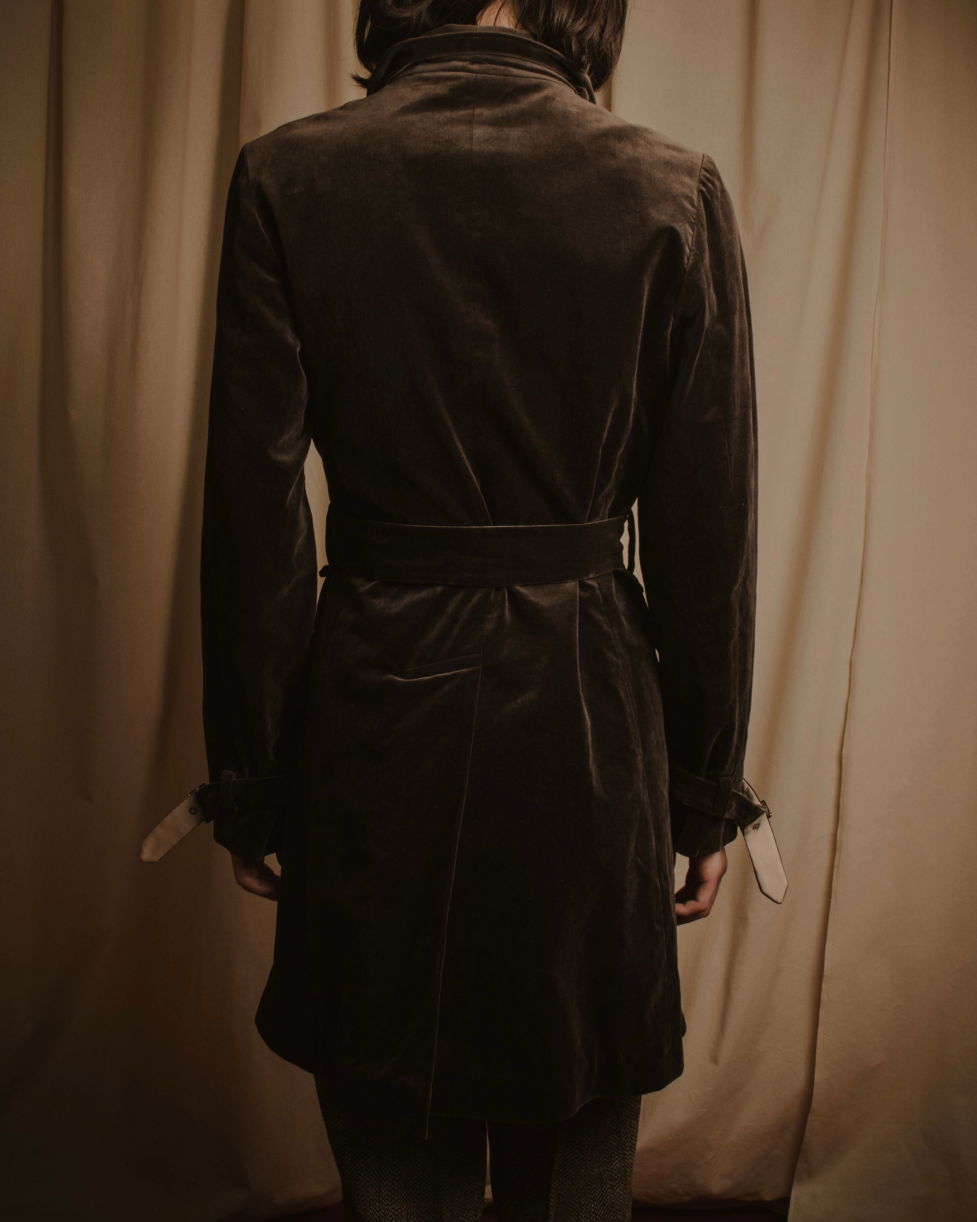 -SPECIAL- "JIL SANDER"
90’s-00’s Architectural cotton velvet belted coat