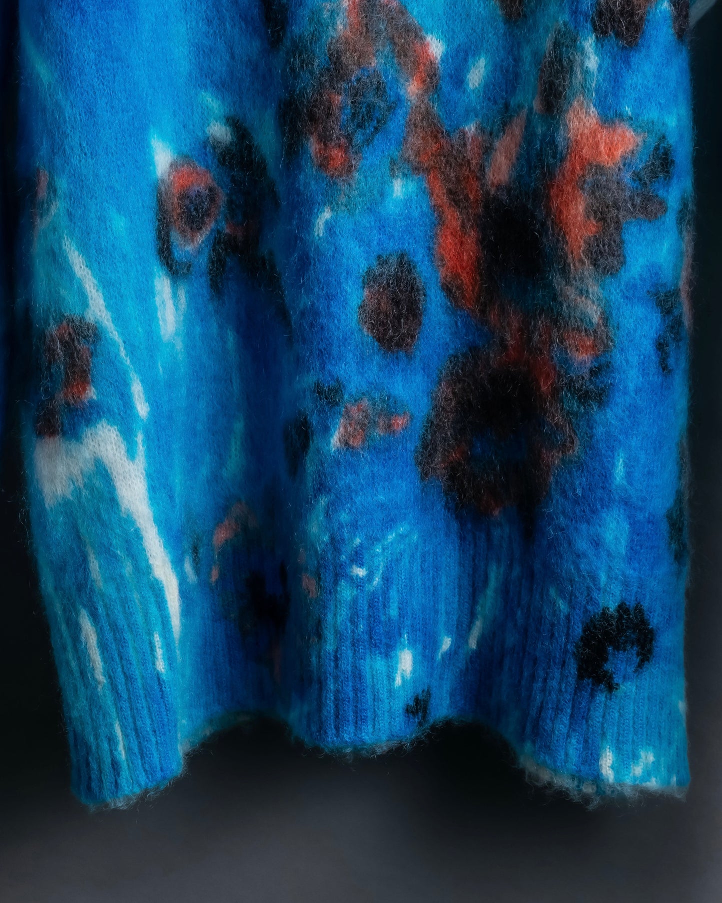 "PRADA" Abstract all-over print mohair blend knit