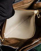 "LOEWE" Gate top handle 2way leather bag