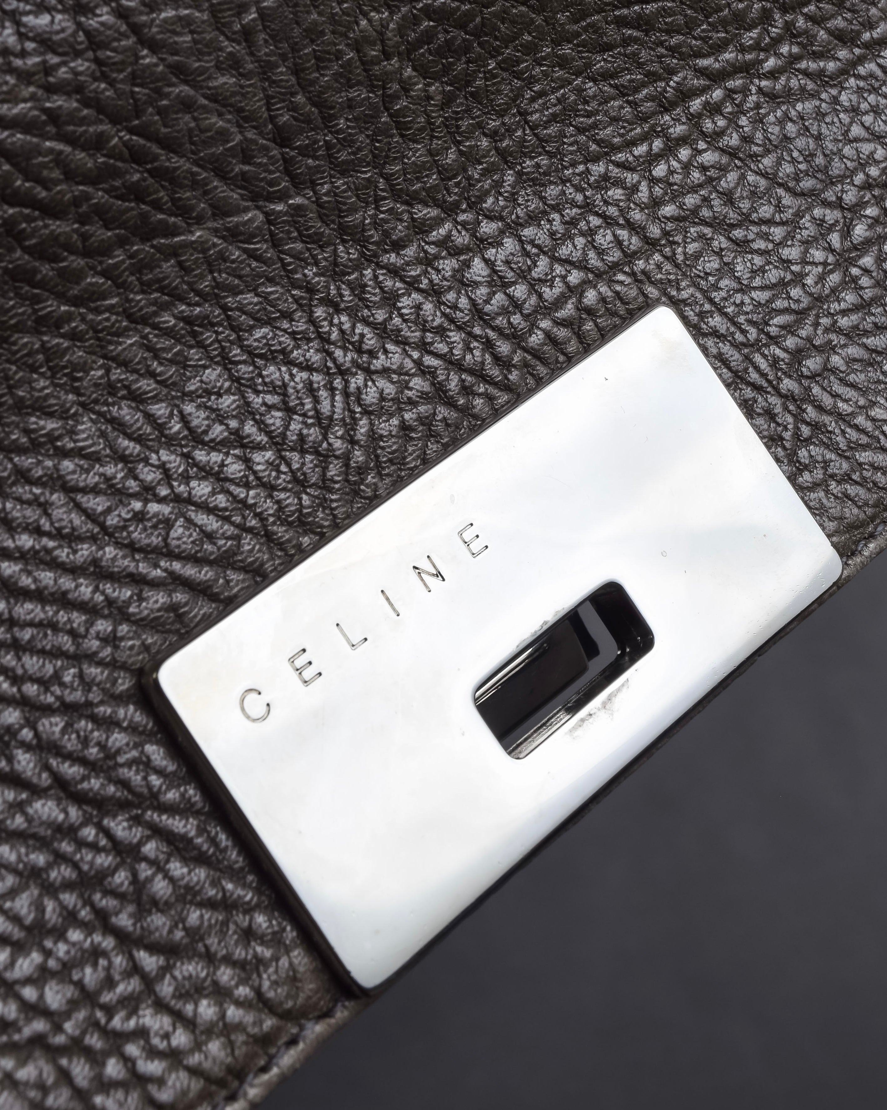 "CELINE" Softly structured leather city bag