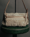 “Salvatore Ferragamo” 00’s Fur panel suede shoulder bag