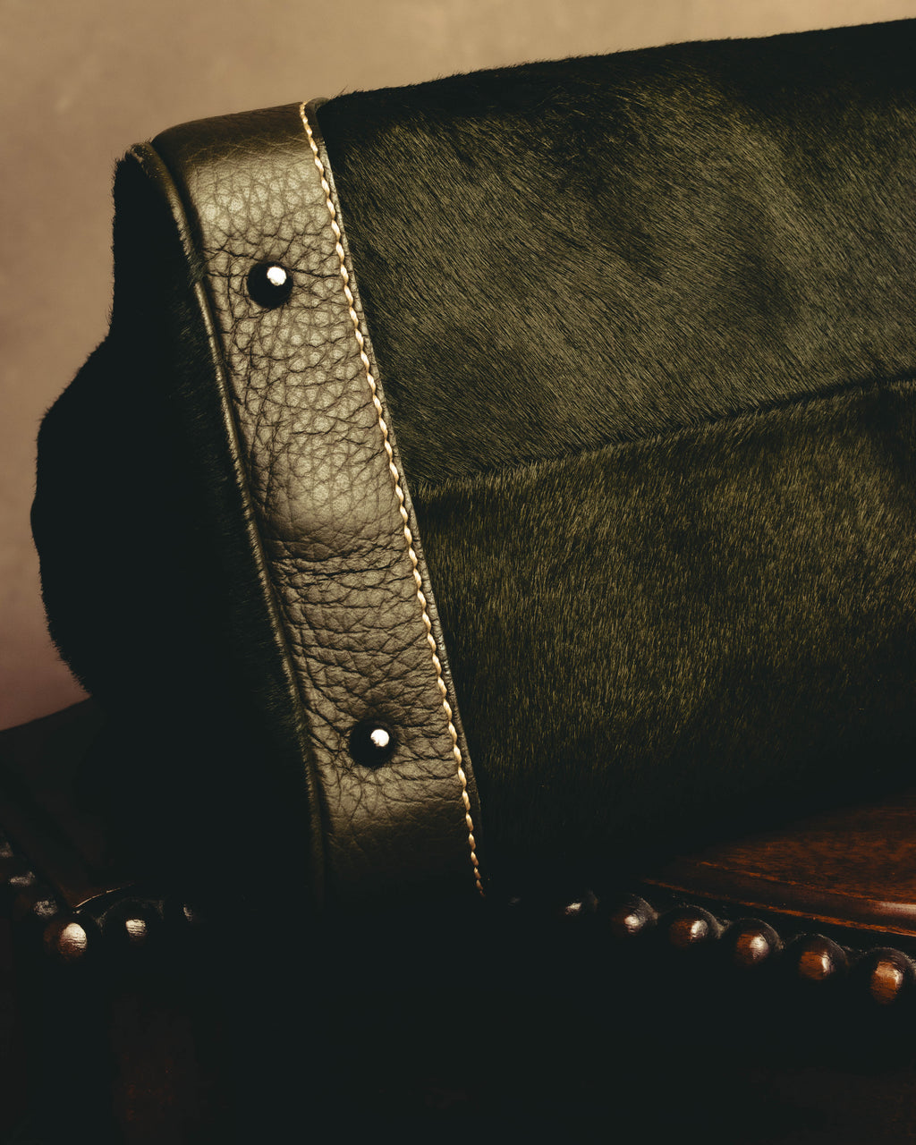 "TOD'S" 00's-10's Textured haircalf leather shoulder bag