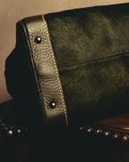 "TOD'S" 00's-10's Textured haircalf leather shoulder bag