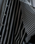 "GIVENCHY" Asymmetrical stripe pattern different thicknesses shirt