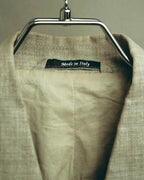 -SPECIAL- “Maison Martin Margiela” 2014SS raw-edge linen tailored jacket
