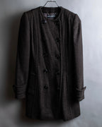 "DOLCE & GABBANA" Fringe scarf included double-breasted coat