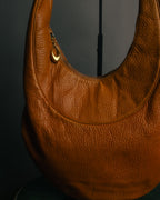 “BVLGARI” 90’s-00’s crescent leather hobo bag