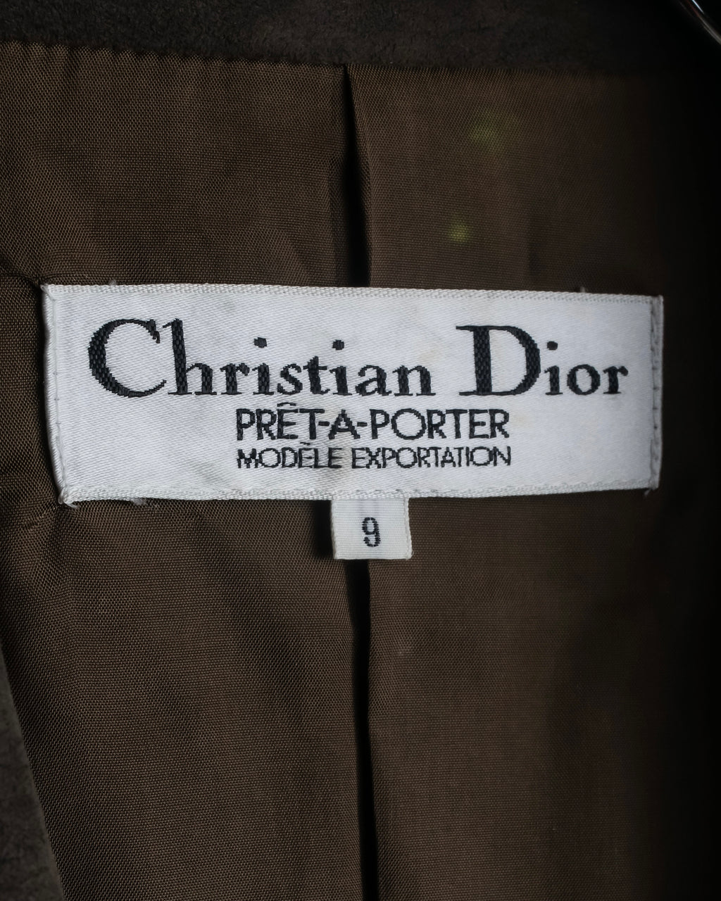"Christian Dior PRETA-PORTER" CD logo embroidered suede tailored jacket