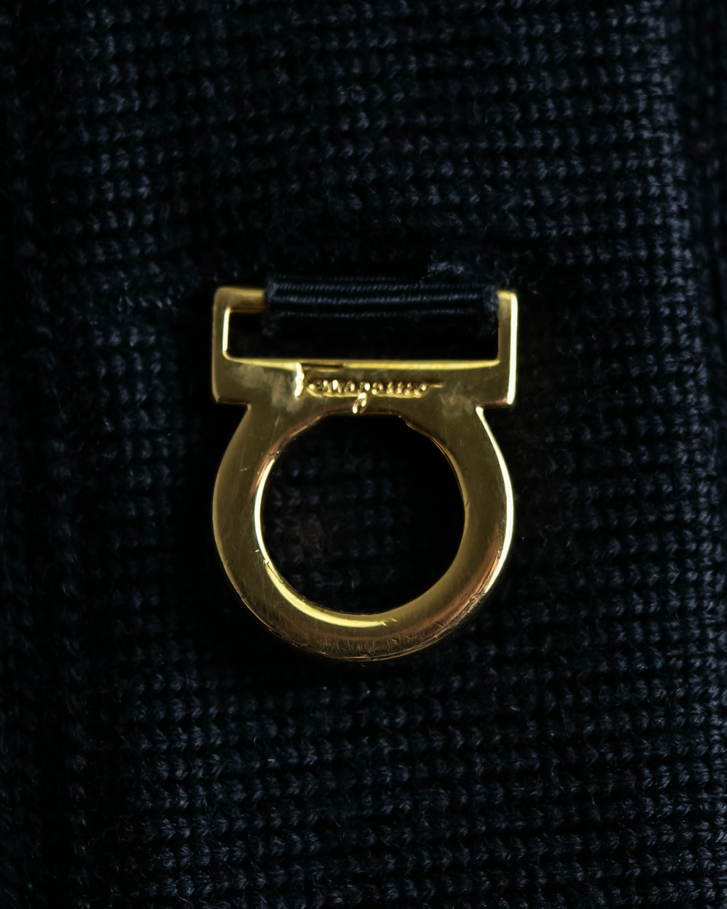 "Salvatore Ferragamo" Gancini design rayon mix cardigan