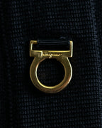 "Salvatore Ferragamo" Gancini design rayon mix cardigan