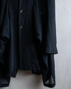 "COMME des GARCONS" 99SS sheer drape docking detail tailored jacket
