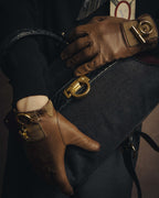 -SPECIAL- “HERMÈS” 80’s-90’s Chaine d’ancre leather gloves