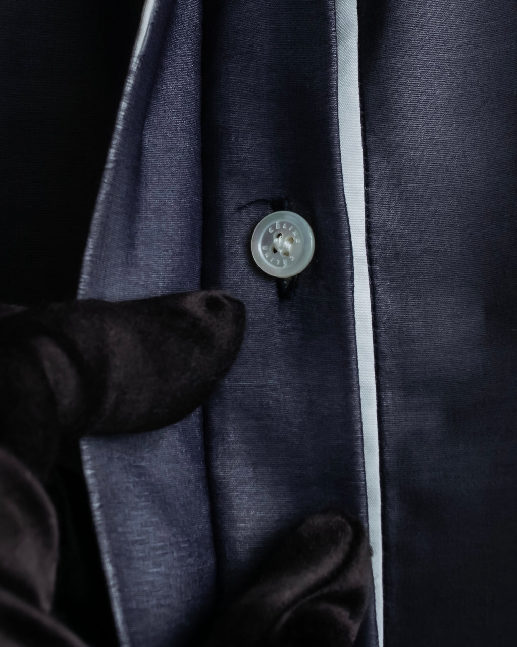 "CELINE" Combination color dress shirt