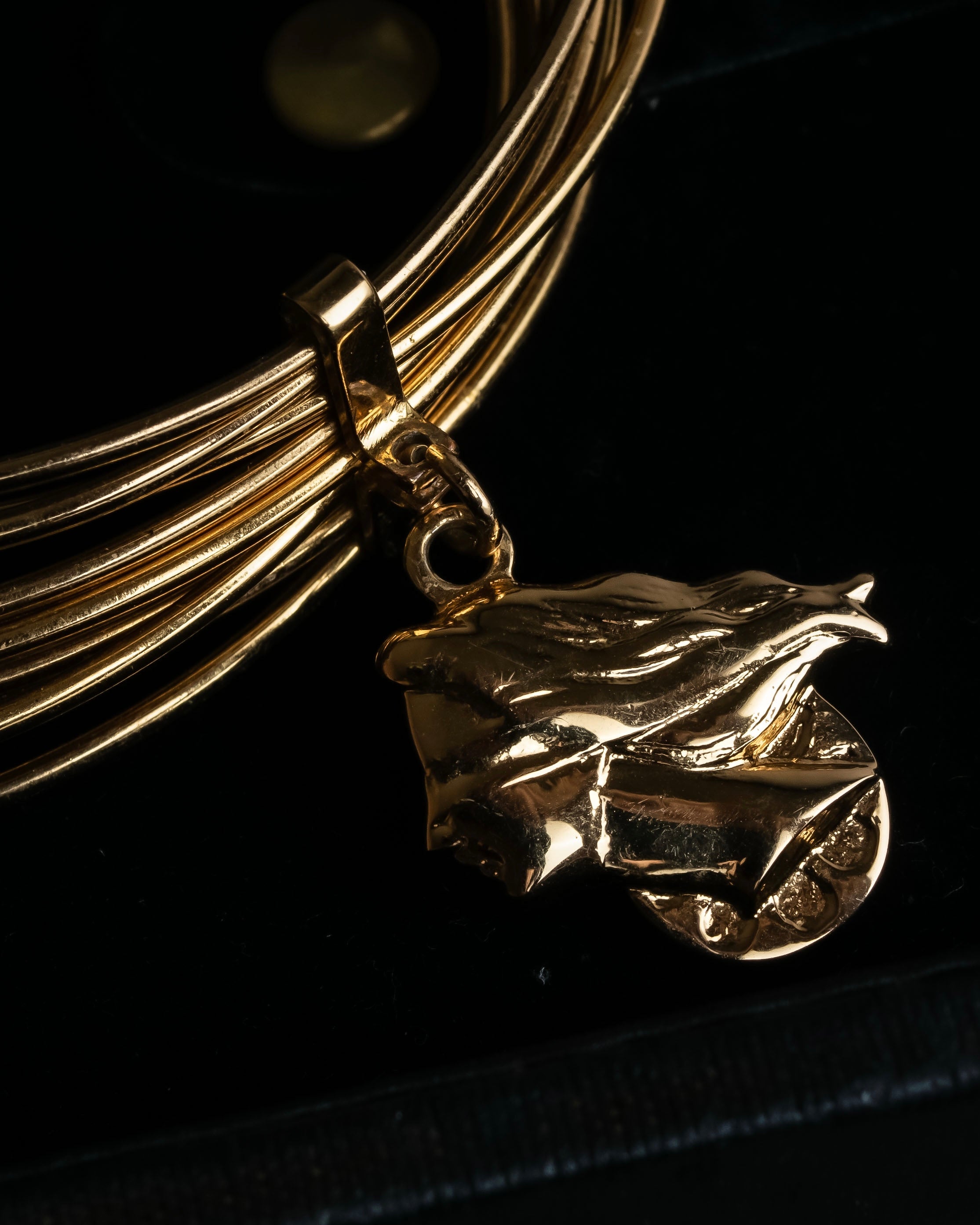 "Dolce & Gabbana" Ultra-thin wire layered gold metal bangle