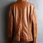 "EMPORIO ARMANI"  Quilted design brown color leather jacket