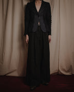 "ARMANI COLLEZIONI" Sheer lace layered tailored jacket