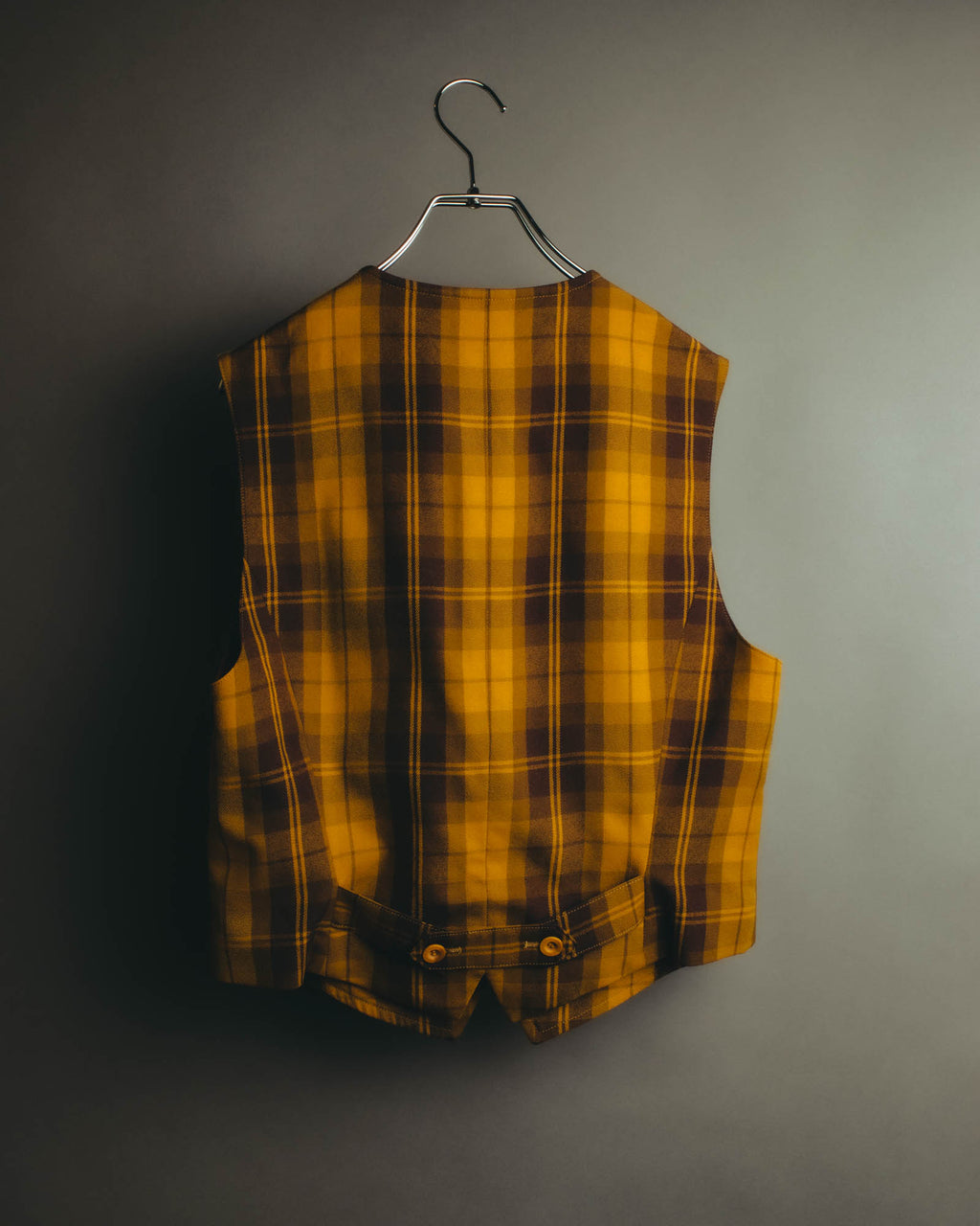 “Christian Dior” 90’s-00’s Plaid wool zip tailored vest
