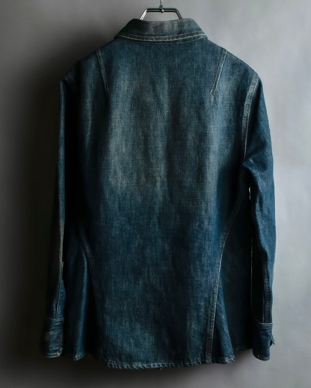 "GUCCI" Vintage faded shaped denim jacket
