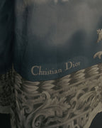 “Christian Dior” 90’s-00’s Sky motif silk scarf