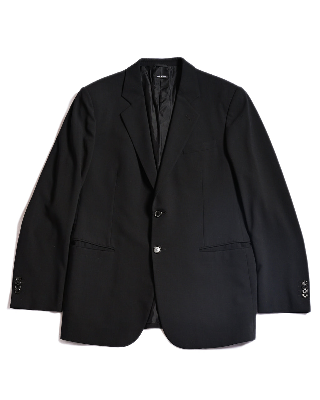 GIORGIO ARMANI/ Single Breasted 2B Pure Wool Tailored Jacket
Black