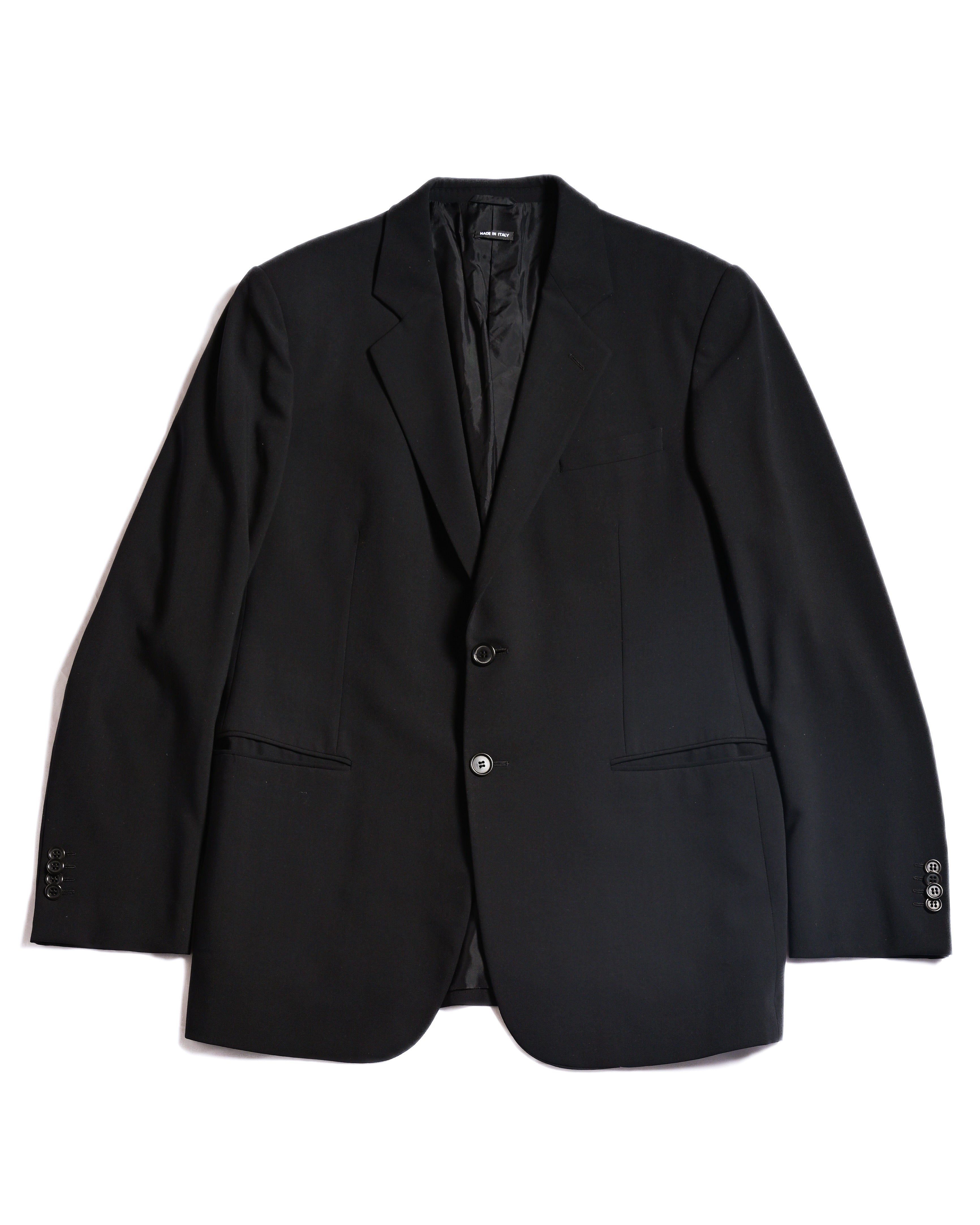 GIORGIO ARMANI/ Single Breasted 2B Pure Wool Tailored Jacket
Black