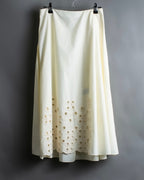 "FENDI" hole pattern and tack designed skirt