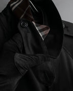 "BURBERRYS" Traditional detail double-breasted stand color trench coat