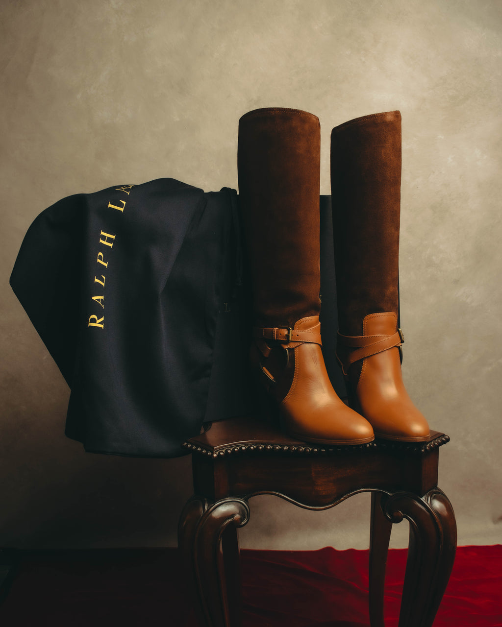 -SPECIAL- “Ralph Lauren” 2010’s-20’s Sareena washed vachetta long boots