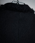 –SPECIAL– "tricot COMME des GARÇONS" 2004AW Fringed cut-off boiled wool tailored jacket