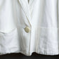 "Christian Dior" 1 button pure white short length tailored jacket