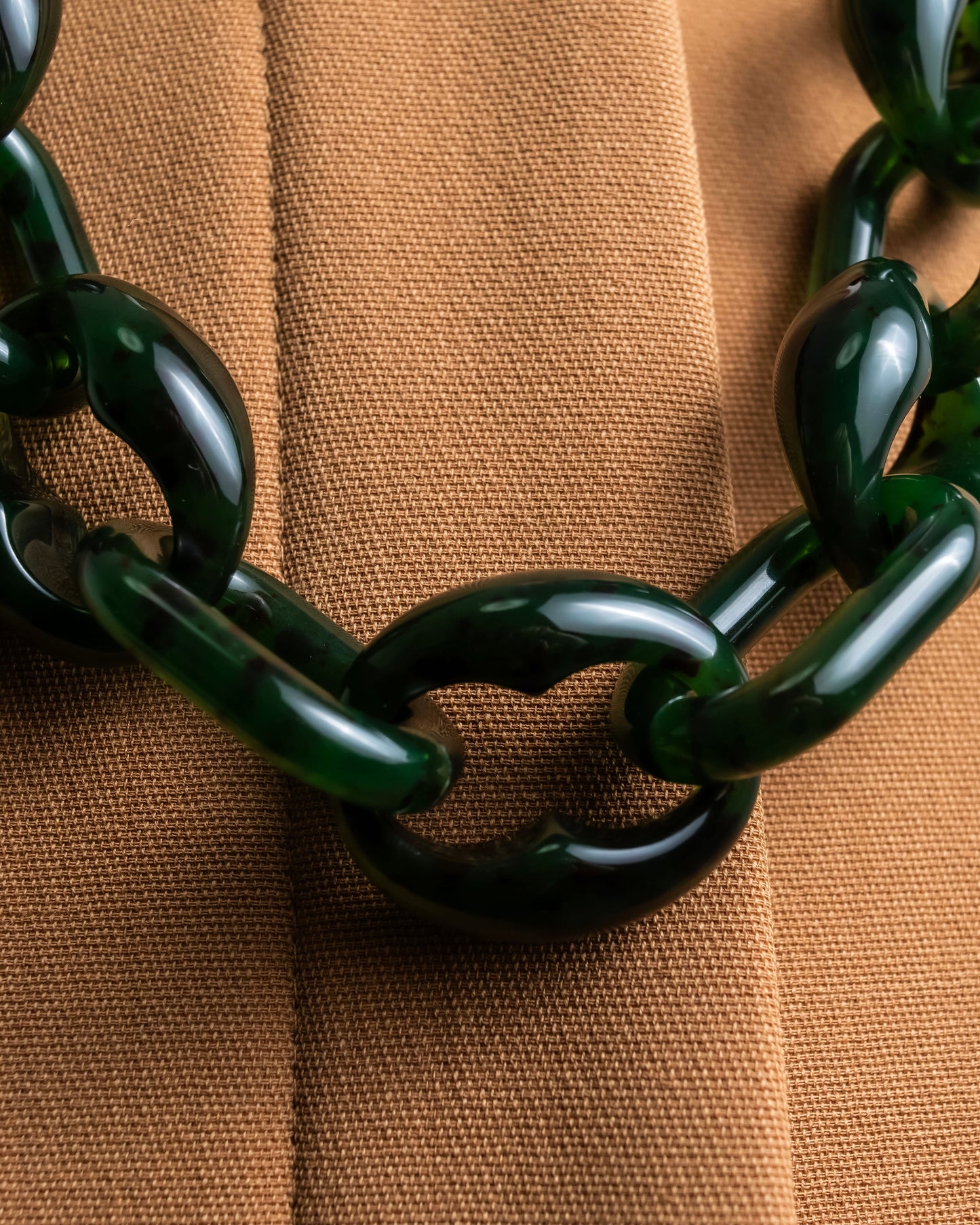 "MAX MARA" Extra Large Stone Chain Necklace